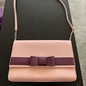 Kate spade pink clutch with strap
